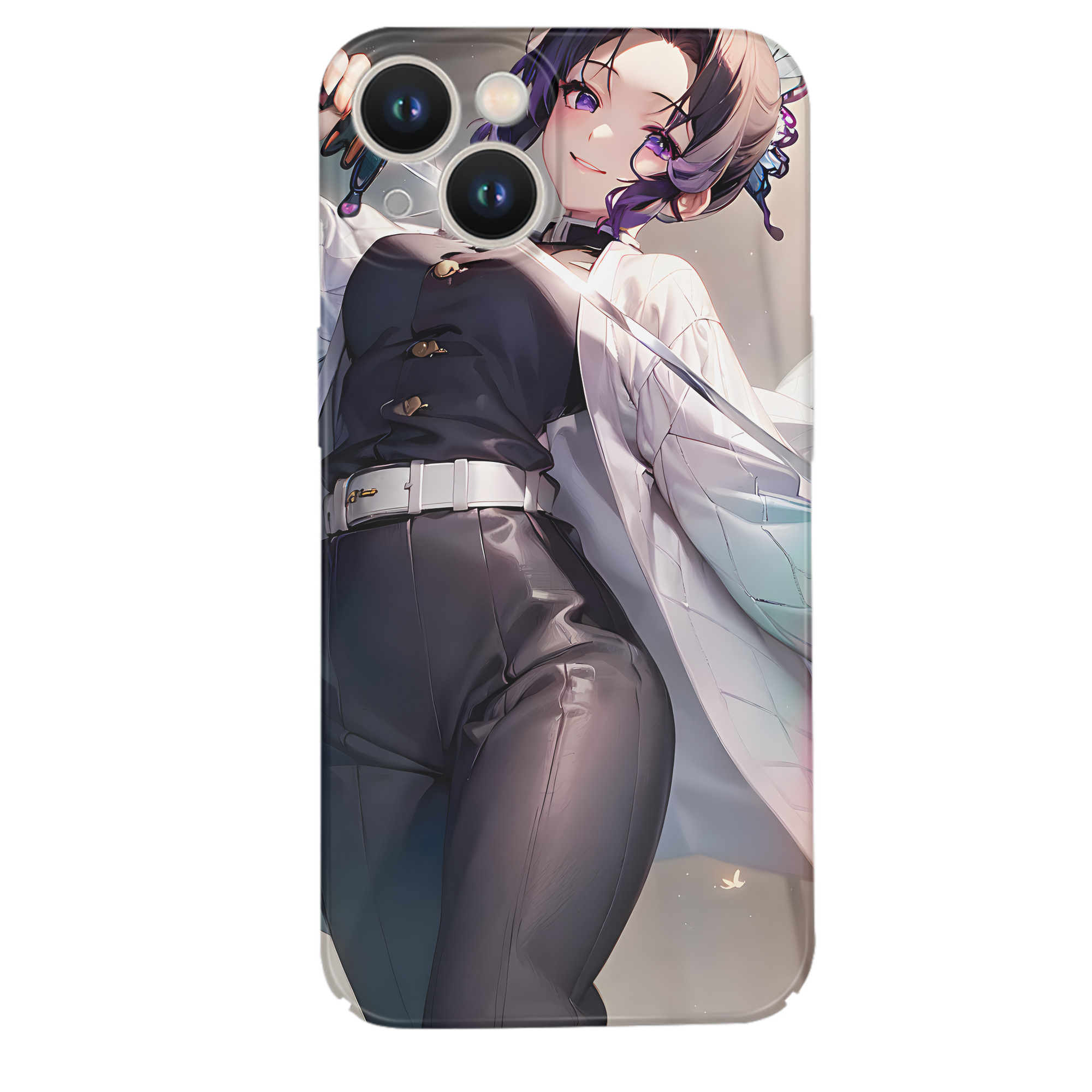 （画像用） 鬼滅の刃（きめつのやいば）蟲柱-胡蝶 しのぶ／こちょう しのぶ Kochou Shinobu 【iPhone 14シリーズ対応】ハードケース